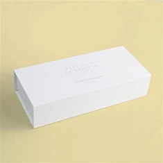 Bwat mayetik Bookshpe blan ak insert Papercard